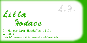 lilla hodacs business card